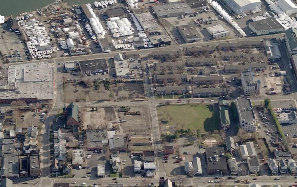 aerial photo of Washington Village neighborhood