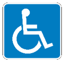 blue handicapped sign