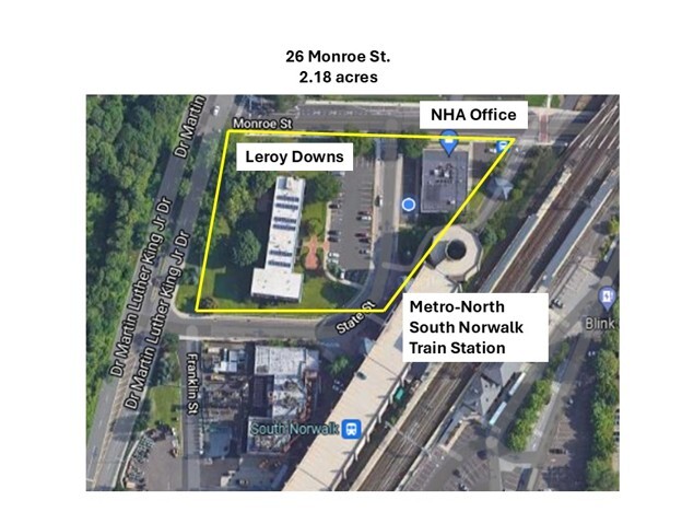 A map of the 26 Monroe Street Property 2.18 Acres