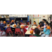 Classroom of students holding their carved pumpkins