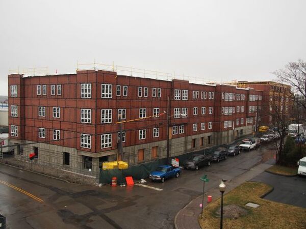 Construction continues on the 3 story building