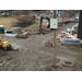 A four way intersection at the construction site