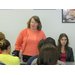 Margaret Suib, Norwalk Fair Housing Officer, presents Fair Housing introductions (Anna Keegan to the right)