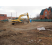 excavator at build site