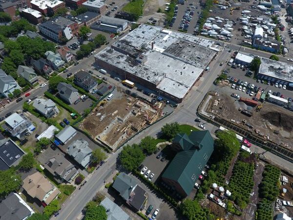 Washington Village and surrounding area aerial view