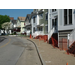 Sidewalks have been marked out with stakes 