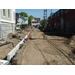 A concrete retaining wall was been poured