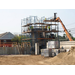 Workers are pouring an elevator shaft