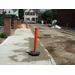 Concrete sidewalks have been poured and are starting to dry