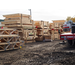 Wood material is stacked and ready for building