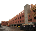 A worker uses a lift to install the sheathing to the outside of the building